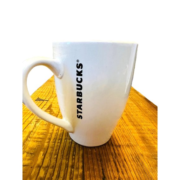 2011 Starbucks Coffee Co. Coffee Cup Mug 16 fl. oz. Green & White Logo - Picture 5 of 9